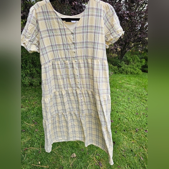 Piper & Scoot Beecher Plaid Dress in Cream M - Picture 5 of 9